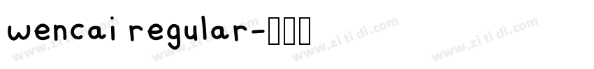 wencai regular字体转换